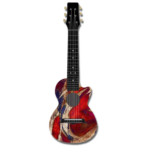 Kealoha Guitalele in Surfing USA Design with Black ABS Resin Body