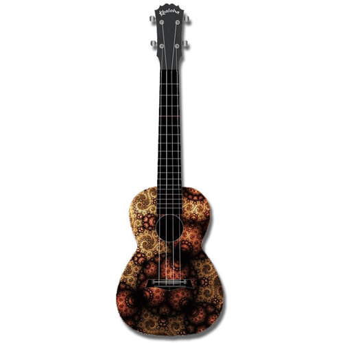 Kealoha "Eyeball Carpet" Design Concert Ukulele with Black ABS Resin Body