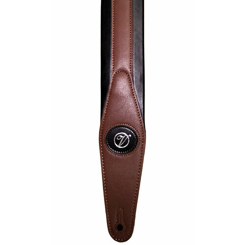 Vorson Black & Brown Padded Leather Guitar Strap