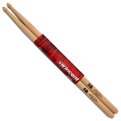 Wincent USA Hickory Acorn Wood Tip 5B Precision Drum Sticks (1-Pair)