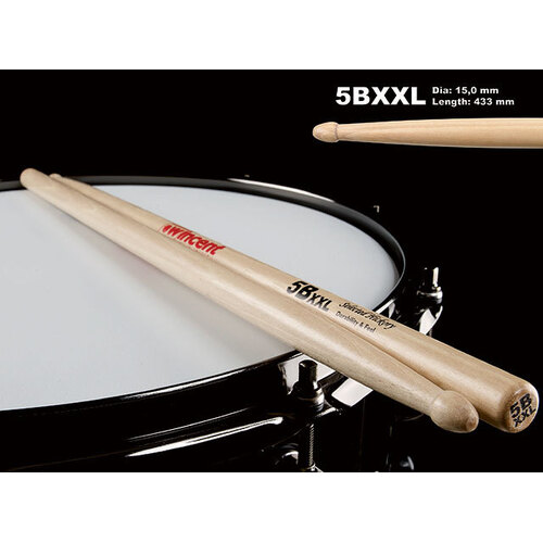 Wincent USA Hickory Standard Wood Tip 5BXXL Drum Sticks