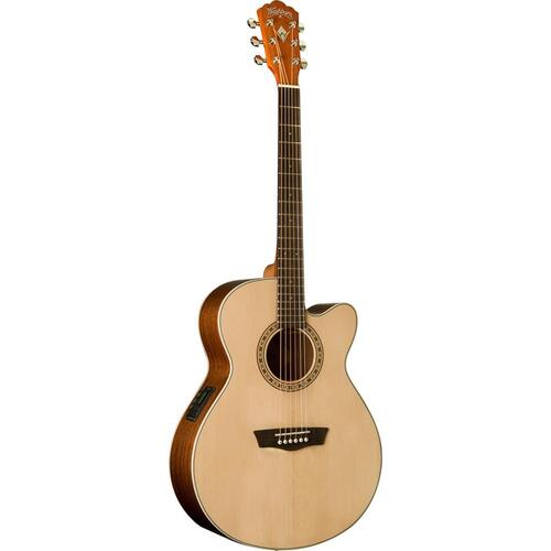 Washburn Harvest Grand Auditorium Cutaway Acoustic Guitar Natural Gloss